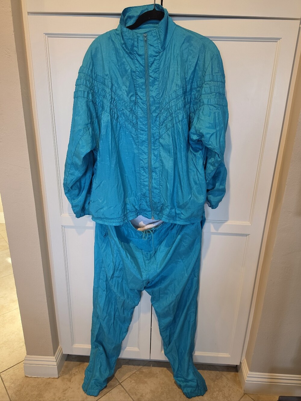 VINTAGE 80-90's Bocoo Wind Breaker Track Suit Full Zip Jacket & Pants -- Size XL